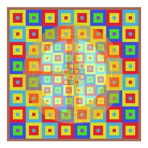 Divine mosaic piece 9 - Nation of squares SERIF